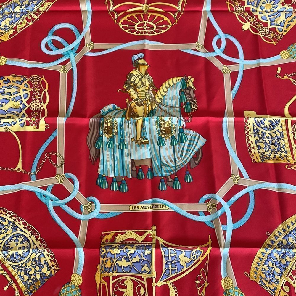 Authentic Les Muserolles HERMÈS© Carre Large Silk Scarf - Picture 3 of 16